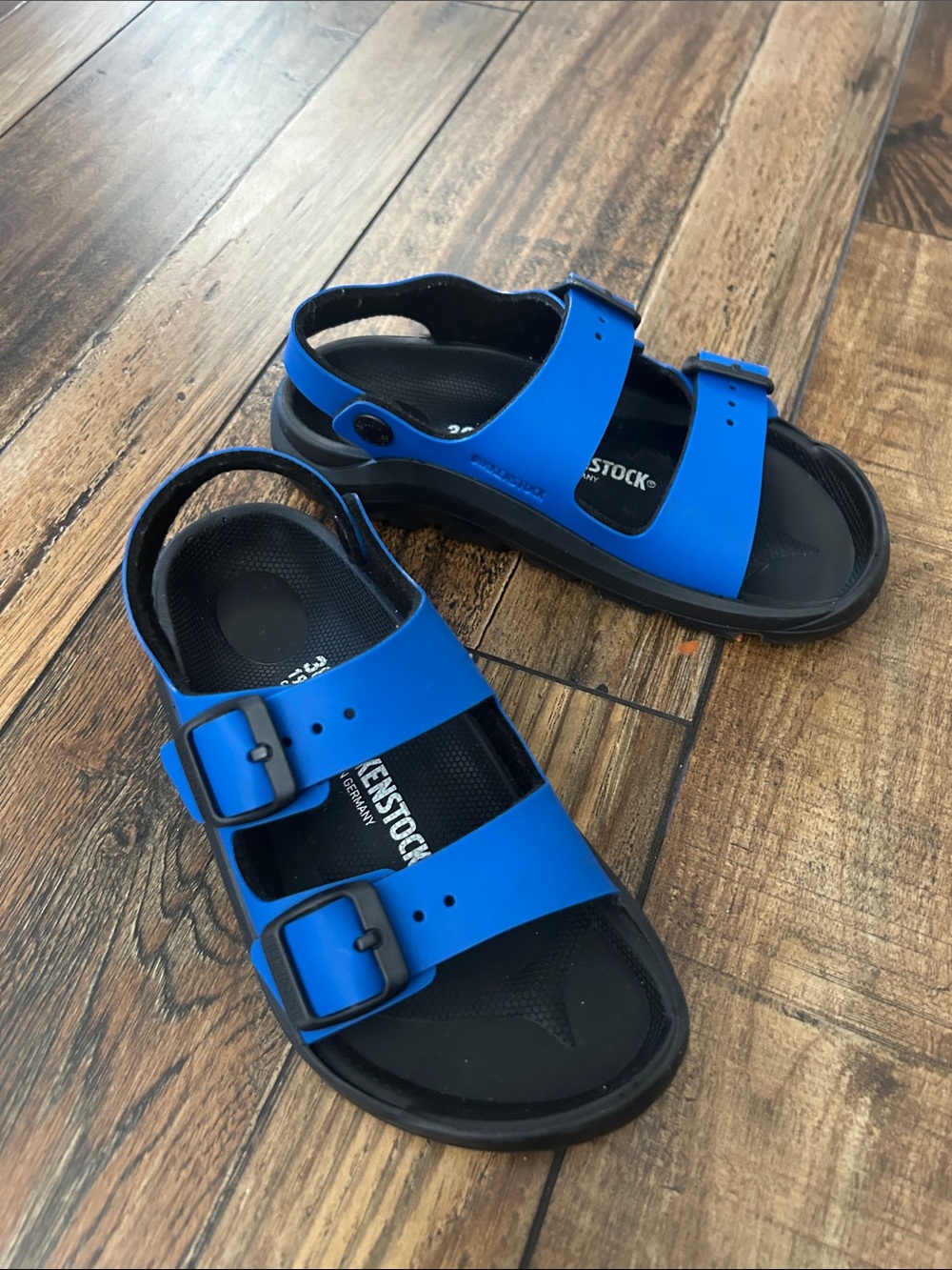 Birkenstock Kids Royal Blue Two-Strap Buckle Sandals